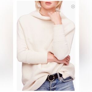 Free People Women's Ottoman Slouchy Sweater, Cream Medium NWT